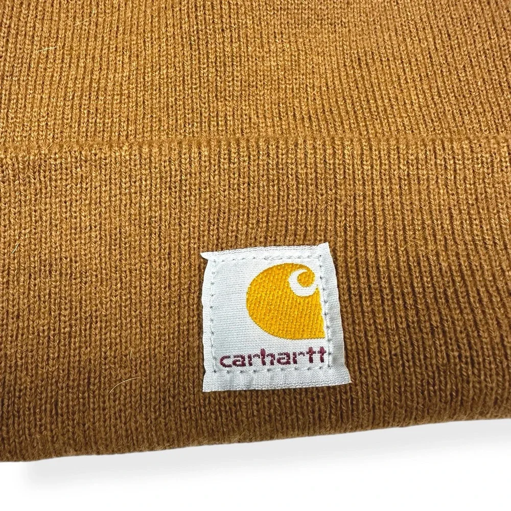 Carhartt Men's Brown Knit Cuffed Beanie One Size USA Work‎